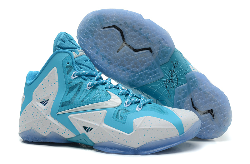 Durable Nike LeBron James 11 Mens Cyan